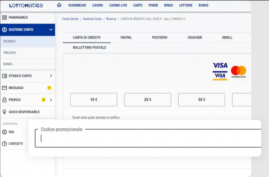 LottoMatica Aviator Methods of Payment.